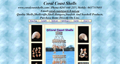 Desktop Screenshot of coralcoastshells.com